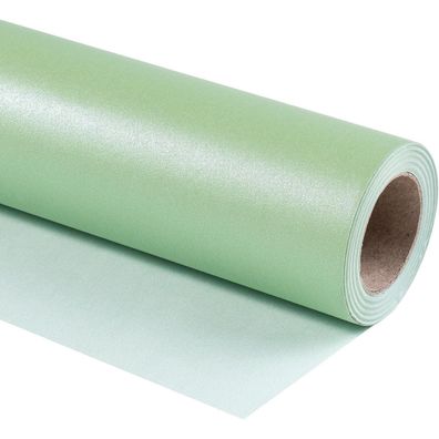 Ruspepa Salbeigrün Mattes Geschenkpapier, einfarbig, perlmuttglänzend, 43,2 cm
