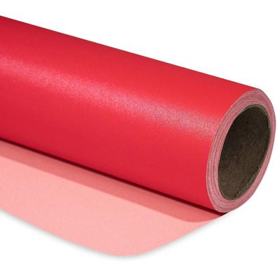 Ruspepa Rotes Mattes Geschenkpapier - Minirolle, einfarbig Perlmutt, 43,2 cm x