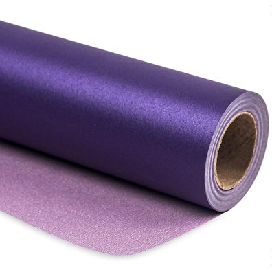 Ruspepa Violettes Geschenkpapier, matt, perlig, glänzend, 43,2 cm x 10 m, für