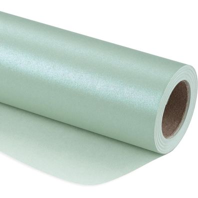 Ruspepa Mintgrünes mattes Geschenkpapier, einfarbig, perlmuttglänzend, 43,2 cm