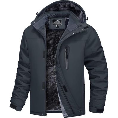 Magcomsen Herren Skijacke Winterjacke Wasserdicht Warm Gefüttert Fleecejacke