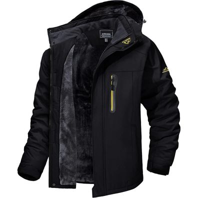 Magcomsen Herren Winter Fleecejacke - Warm, gefüttert, winddicht, wasserdicht