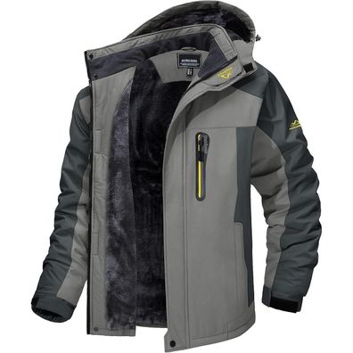Magcomsen Herren Winter Fleecejacke - Warme, gefütterte Outdoor-Funktionsjacke
