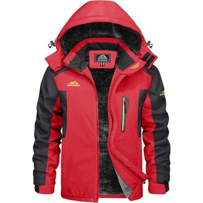 Kefitevd Herren Winterjacke Wasserdicht Warm Gefüttert Skijacke Outdoorjacke