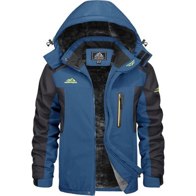 Kefitevd Herren Winterjacke Wasserdicht Warm Gefüttert Skijacke Outdoor