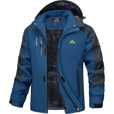 Magcomsen Herren Winterjacke Warm Gefüttert Wasserdicht Skijacke Snowboardjacke
