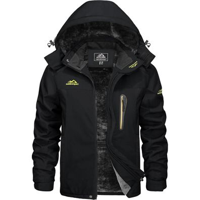 Kefitevd Herren Winterjacke Wasserdicht Warm Gefüttert Skijacke Outdoorjacke