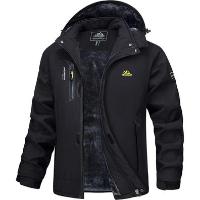 Magcomsen Winterjacke Herren Warm Gefüttert Wasserdicht Skijacke Snowboardjacke