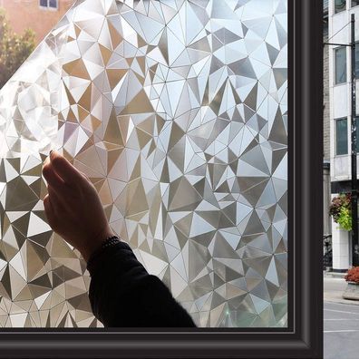 Zindoo Fensterfolie Blickdicht Sichtschutzfolie Ohne Kleber Dekorfolie