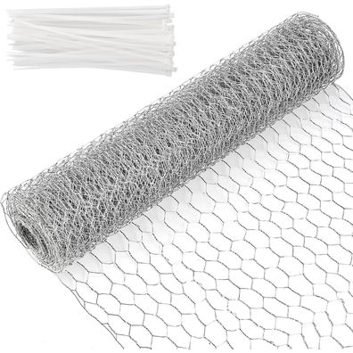 Cieex Kaninchendraht 0.4 x 12 m - Verzinkter Maschendraht für Tiergehege und