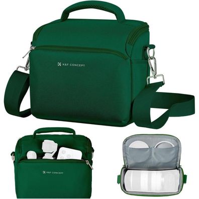 K&F Concept Kamera Umhängetasche aus Canvas, Grün, für SLR/DSLR, ideal für