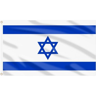 AhfuLife Israel Flagge 150 x 90 cm, 2 Stück Israelische Fahne mit Messingösen