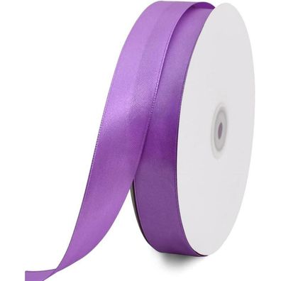 Toniful Satinband Violett 25mm, 91m - Vielseitiges Dekoband für Geschenke