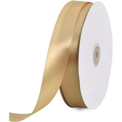 Toniful Satinband Gold 25mm x 91m - Vielseitiges Dekoband für Geschenke