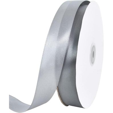 Toniful 2.5 cm x 91.4 m Silberfarbenes Satinband - Vielseitig für Geschenke