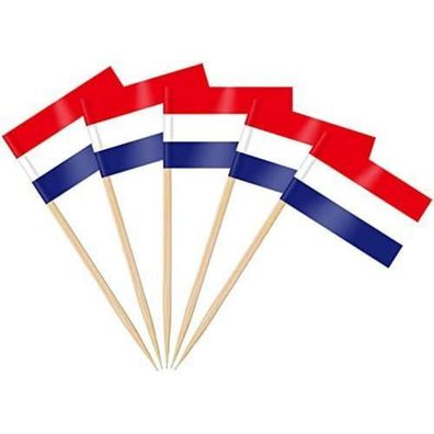 AhfuLife 200 Stück Niederlande Zahnstocher Flaggen für Partys, Cocktails