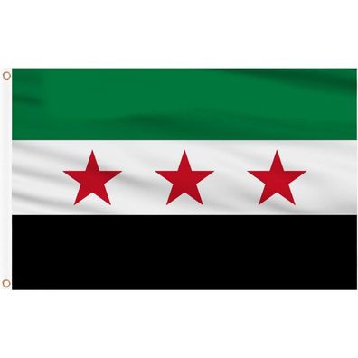 AhfuLife Syrien Flagge 150x90cm, 2 Stück Syrian Arab Republic Fahne mit