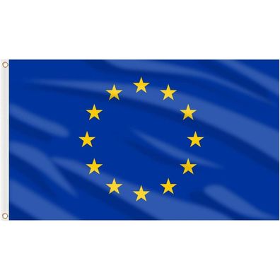 AhfuLife EU Flagge 90 x 150 cm, 2 Stück Europäische Union Nationalflaggen mit