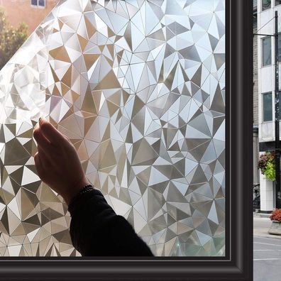 Zindoo Fensterfolie Blickdicht Sichtschutzfolie Ohne Kleber Dekorfolie