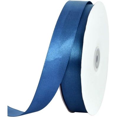 Toniful Satinband, dünn, einfarbig, 2,5 cm x 91 m, Tiefes Marineblau für