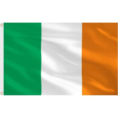 AhfuLife Irland Flagge 150 x 90 cm, 4 Stück, Doppelseitig mit Messingösen für