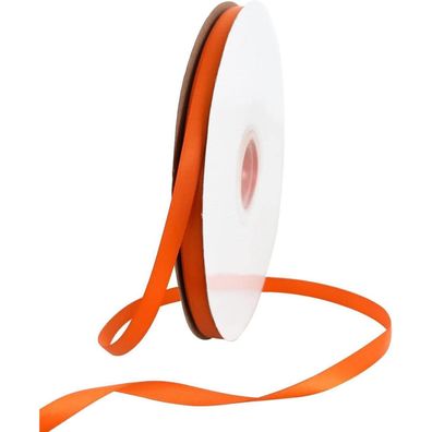 Toniful Satin Geschenkband Herbst Dekoband Orange 1cm x 91m, Hochwertiges