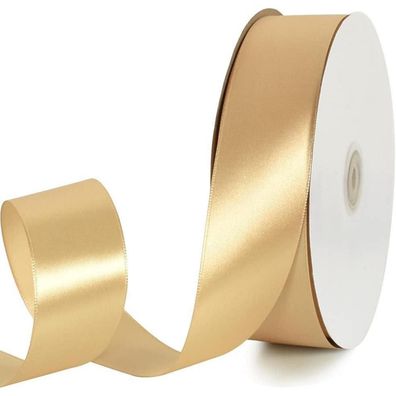 Toniful Satin Geschenkband Goldband 4cm x 91m, 1 Rolle Schleifenband für
