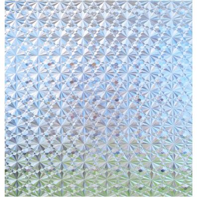 Zindoo Retro Design Fensterfolie mit 3D-Effekt, blickdicht, ohne Kleber, 75 x