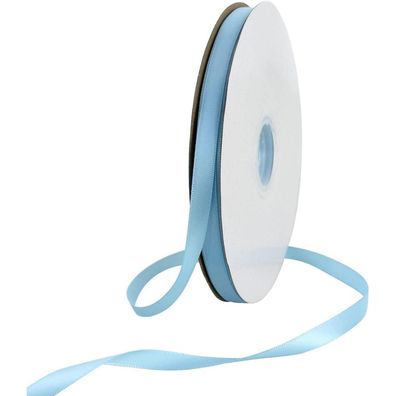 Toniful Satin Geschenkband Himmelblau 1cm x 91m - Hochwertiges Schleifenband