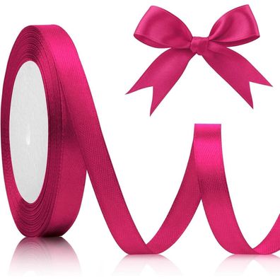 Geschenkband Rosa 10mm, 22 Meter - Vielseitiges Dekoband aus Polyester für