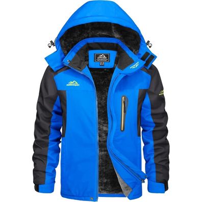 Kefitevd Herren Winterjacke Königsblau XL - Wasserdicht, Warm & Winddicht für