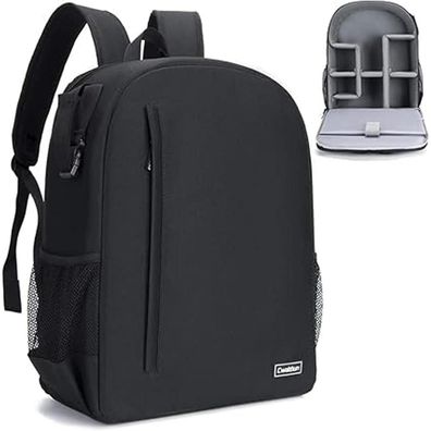 Cwatcun Kamerarucksack 3.0 L Schwarz, professionell für spiegellose