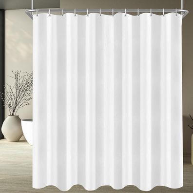 Lerores Duschvorhang 180x170 cm Reinweiß - Wasserabweisend, Antischimmel