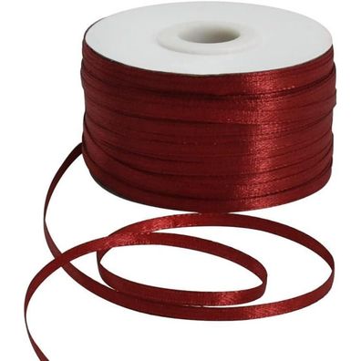 Toniful 6mm x 183m Claret Satinband doppelseitig gewebt für Basteln, Geschenke