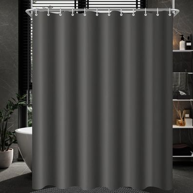 Lerores Duschvorhang 150x180 cm Dunkelgrau - Wasserabweisend, Antischimmel