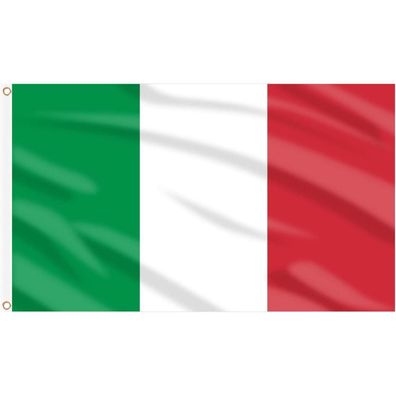 AhfuLife Italien Flagge 150x90cm mit Messing-Ösen - Perfekt für Festivals