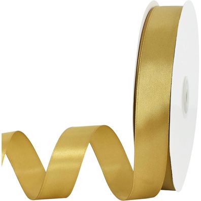 Toniful Satinband Gold, 2,2 cm x 91 m, dünn, einfarbig für