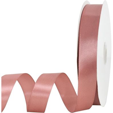 Toniful Satinband Roségold, 2,2 cm x 91 m, dünn, einfarbig für