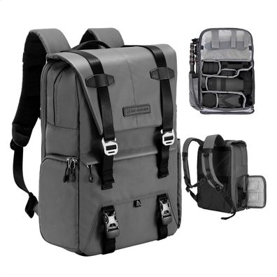 K&F Concept Kamerarucksack (20L) mit Laptopfach für 15-15,6 Zoll, wasserdicht