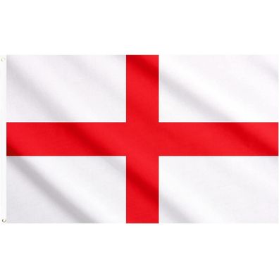 AhfuLife 4 Stück St. George's Cross Flagge 150 x 90 cm, doppelseitig mit