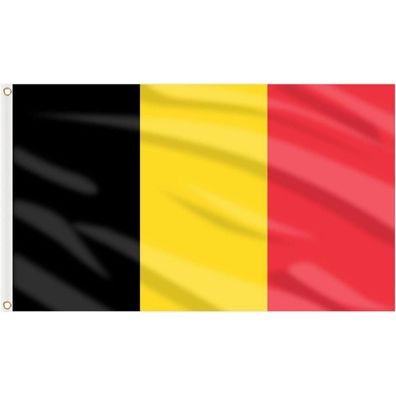 AhfuLife Belgien Flagge 90 x 150 cm, 2 Stück Belgische Nationalflagge mit