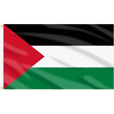 AhfuLife Palästina Flagge 150 x 90cm, Doppelseitig mit Messingösen für
