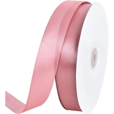 Toniful Satinband Rotgold 2,5 cm x 91 m - Hochwertiges Bastelband für