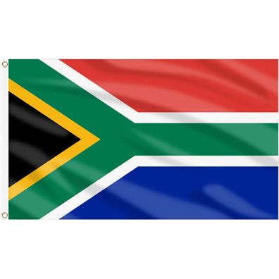 AhfuLife Südafrika Flagge 90 x 150 cm, Leuchtende Farben, Messing-Ösen, für