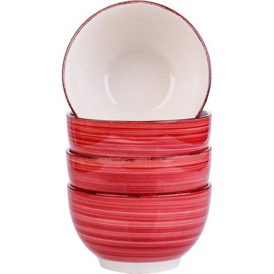 vancasso Bella Müslischalen Set 4-teilig, Steingut, 750 ml Füllmenge
