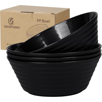 Greentainer Große Müslischalen 4er Set, 1479ml, bruchfest, mikrowellen