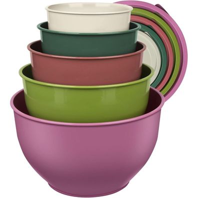 Greentainer Salatschüssel Set mit Deckel, 5-teiliges Rührschüssel-Set aus