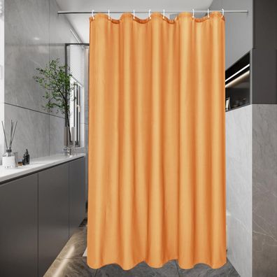 EurCross Duschvorhang 120x200 cm Schmaler Textil Stoff Wasserdicht Orange