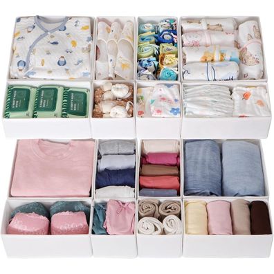 ORLISA 16er Set Schubladen Organizer für PAX Kleiderschrank 100x58 cm, Faltbare