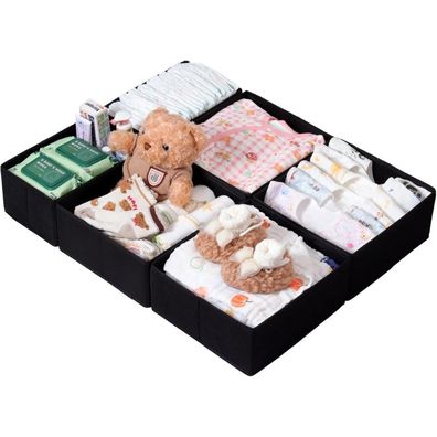 ORLISA 6er Set Schubladen Organizer für PAX Kleiderschrank 75x58 cm, Faltbar